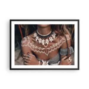 Pôster com moldura preta - Talismãs, rituais de feminilidade - 70x50 cm