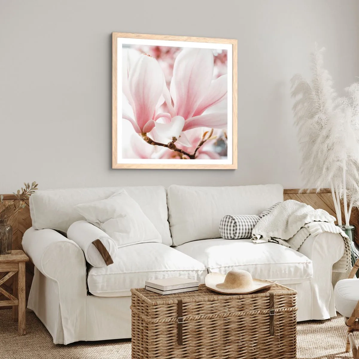 Pôster com moldura de carvalho claro - Sensibilidade infinita - 60x60 cm