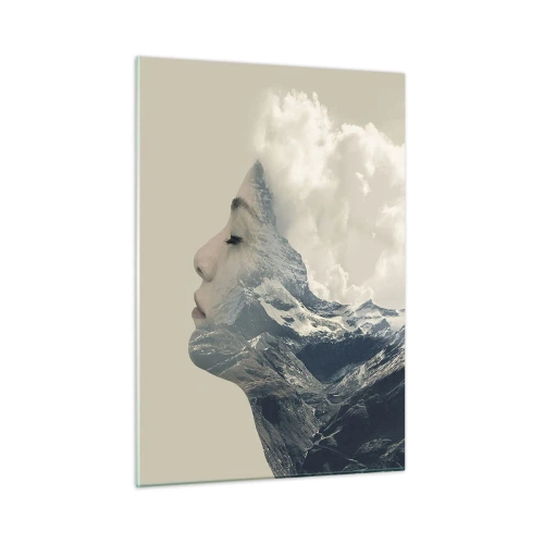 Quadro em vidro - A beleza dos elementos da natureza - 50x70 cm