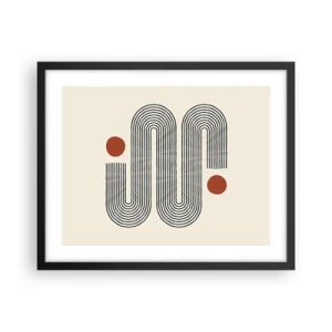 Pôster com moldura preta - Do início ao fim - 50x40 cm