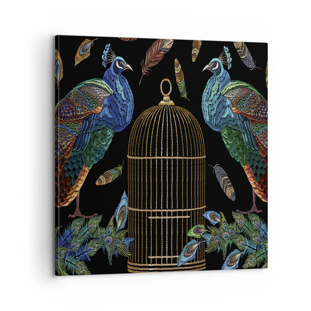 Quadro em tela - Em vestes reais - 60x60 cm