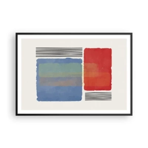 Pôster com moldura preta - A alma da geometria - 100x70 cm