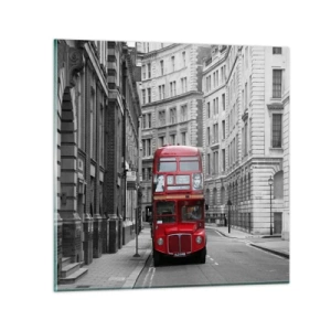 Quadro em vidro - A vida quotidiana não deve ser cinzenta - 30x30 cm