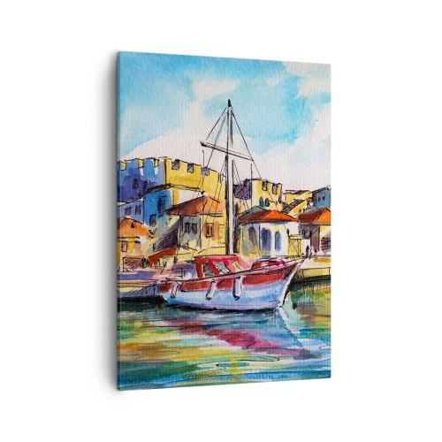Quadro em tela - Tarde de arco-íris - 50x70 cm