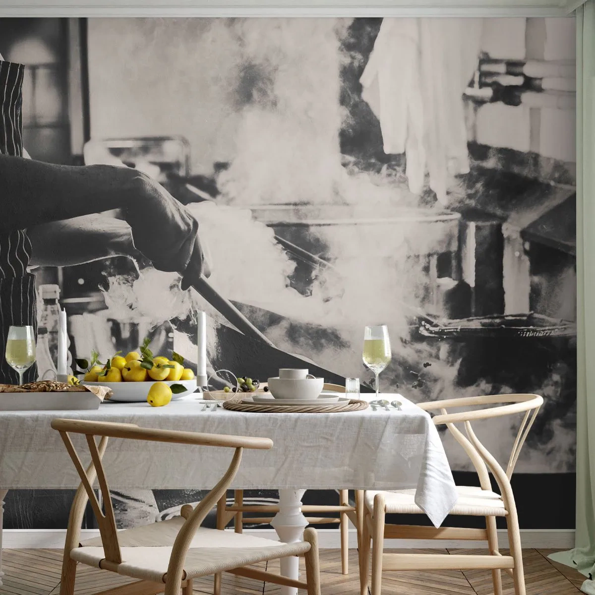 Papel de Parede Autocolante Deluxe Sticker - Alquimia de sabores - Cozinha, Gastronomia, Restaurante - 250x175 cm