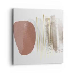 Quadro em tela - Colunata abstrata - 30x30 cm