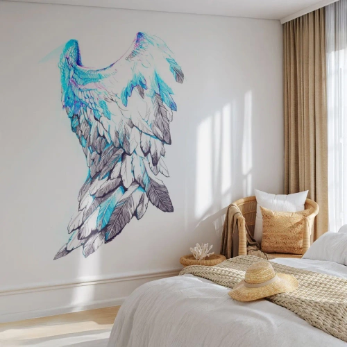 Papel de Parede Standard Eco - Preciso de asas - Abstração, Asa do pássaro, Penas de pássaros - 200x140 cm