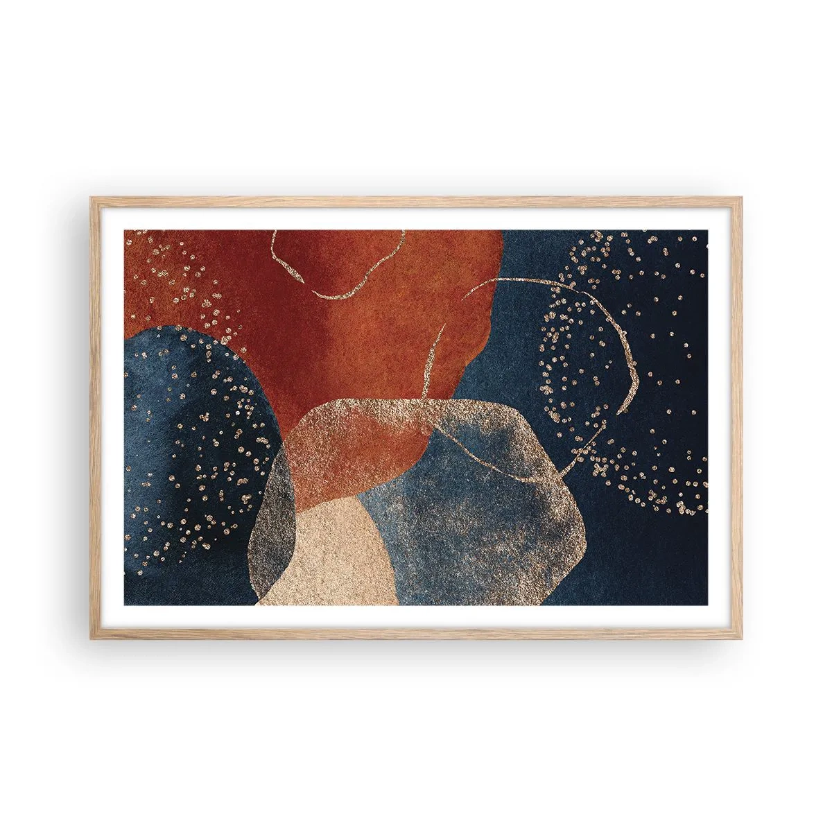 Pôster com moldura de carvalho claro - Leveza do ser - 91x61 cm