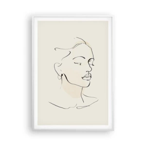 Pôster em moldura branca - Uma certa linha - 70x100 cm