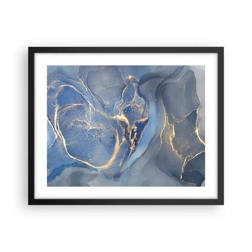 Pôster com moldura preta - Pó dourado - 50x40 cm