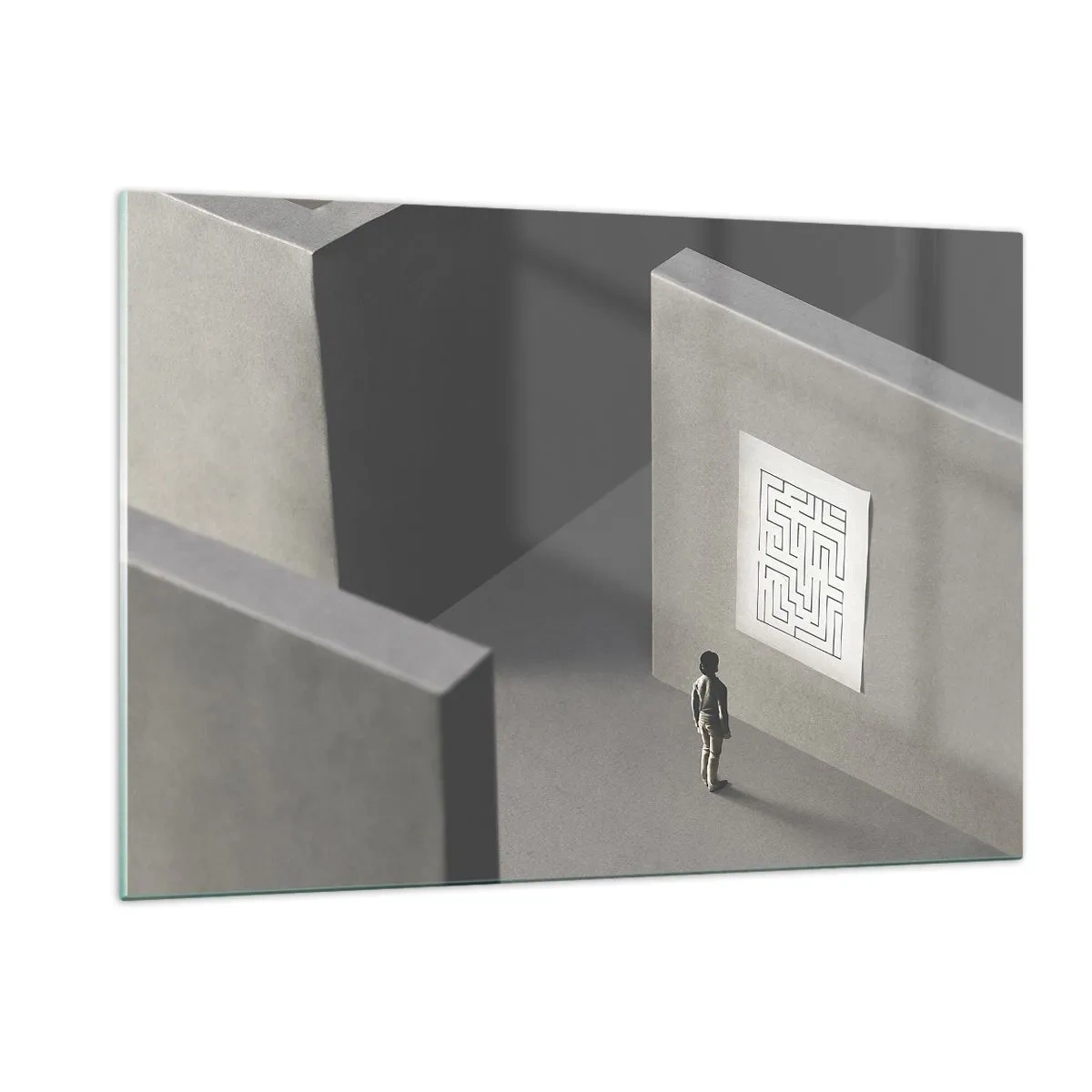 Quadro em vidro - Mas onde estou? - 120x80 cm