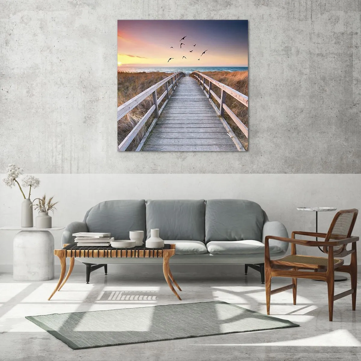 Quadro em vidro - O espaço das alturas - 60x60 cm