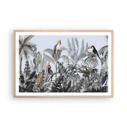 Pôster com moldura de carvalho claro - Conto de fadas africano - 91x61 cm