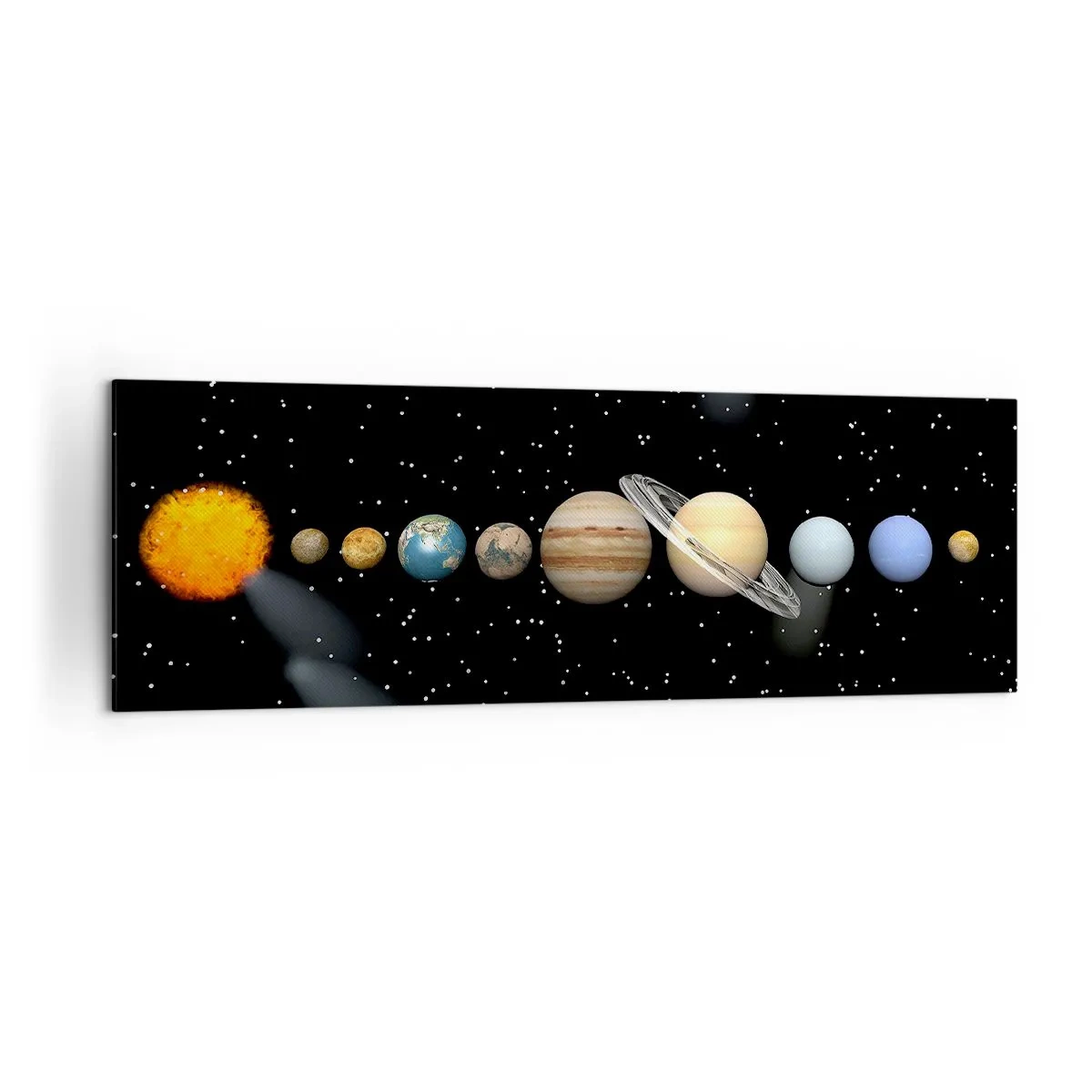 Quadro em tela - E os planetas estão a enlouquecer... - 160x50 cm
