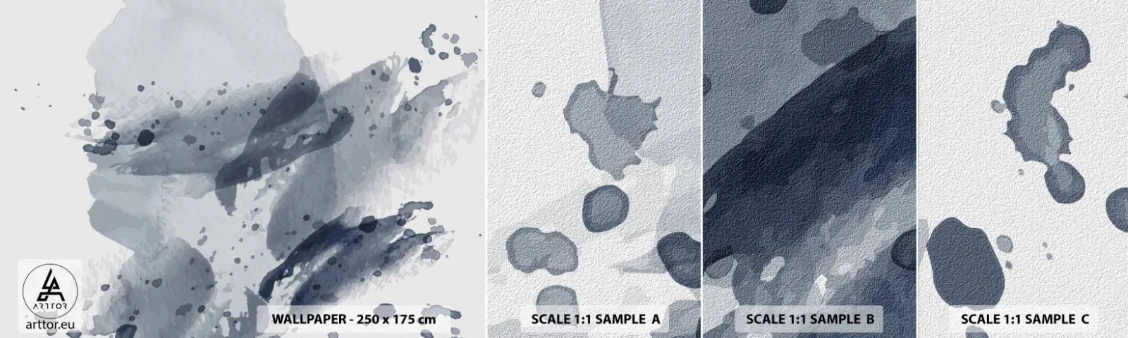 Amostra de Papel de Parede Standard Eco - Um estudo da natureza da água - Abstração, Pedaço, Padrão Moderno - 100x30 cm