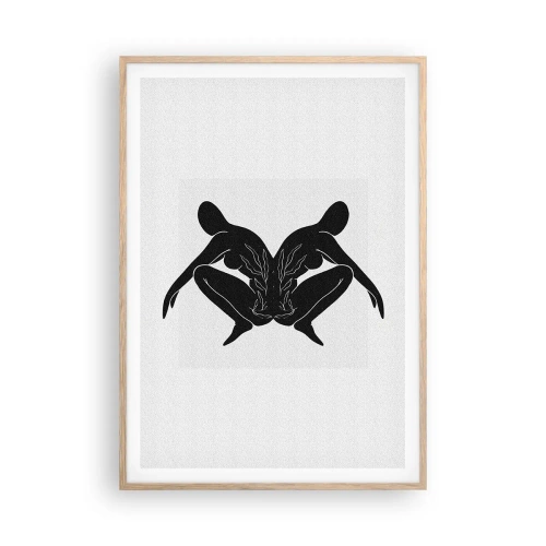 Pôster com moldura de carvalho claro - Uma alma comum - 70x100 cm