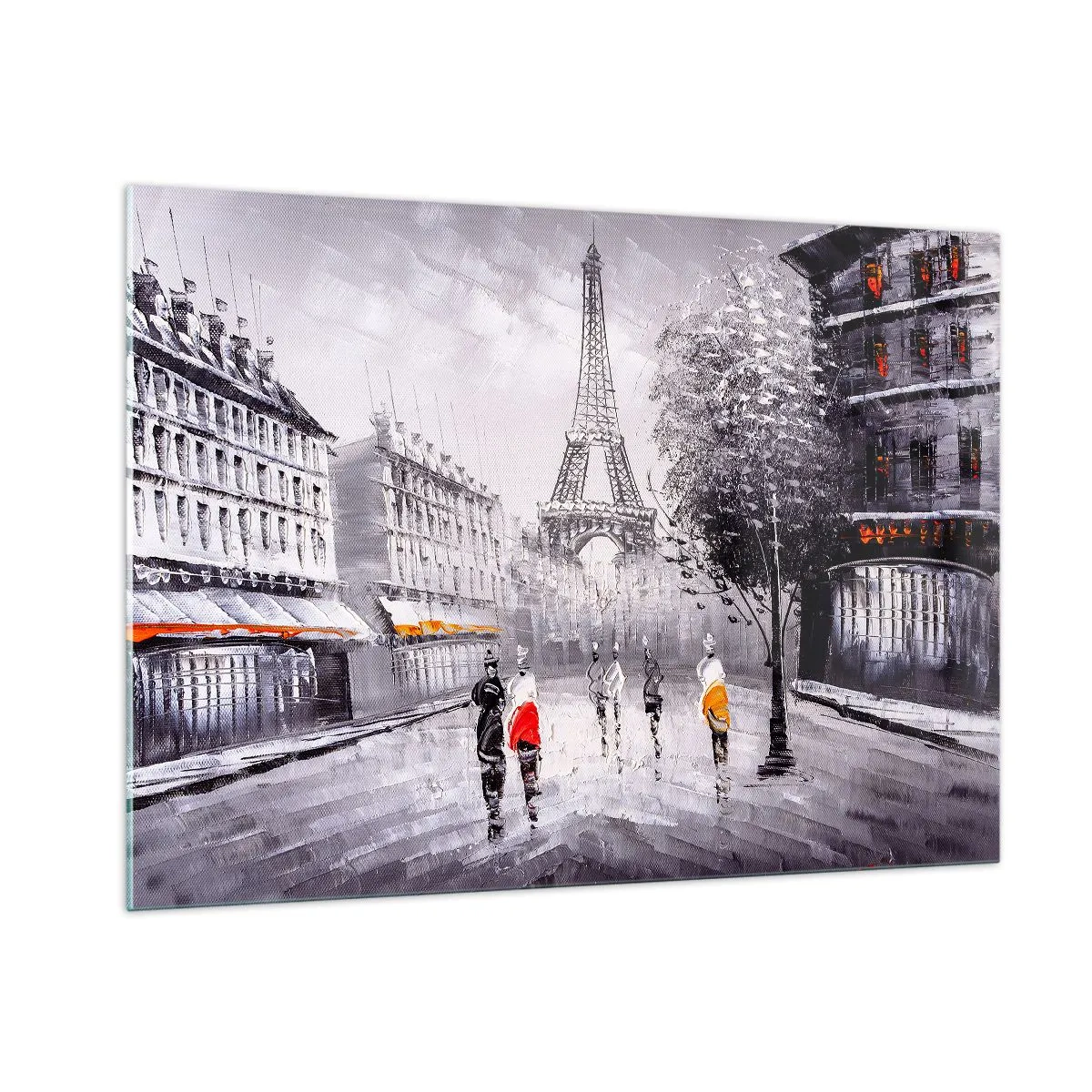 Quadro em vidro - Passeio em Paris - 100x70 cm