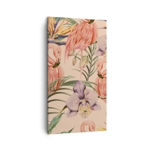 Quadro em tela - Balé rosa em flores - 45x80 cm