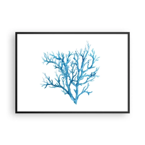 Pôster com moldura preta - Filigrana náutica - 100x70 cm