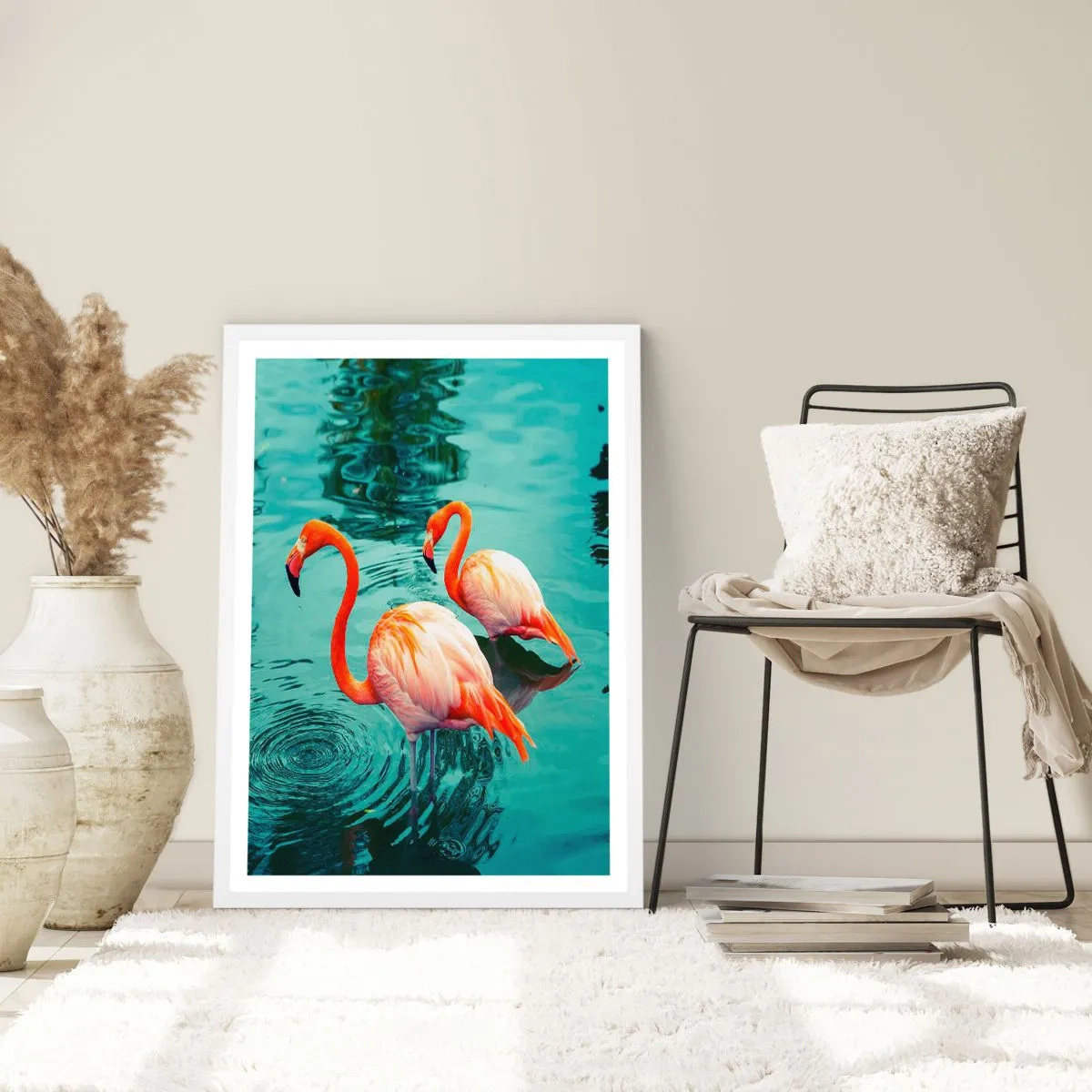 Pôster em moldura branca - Estamos na moda agora - 70x100 cm