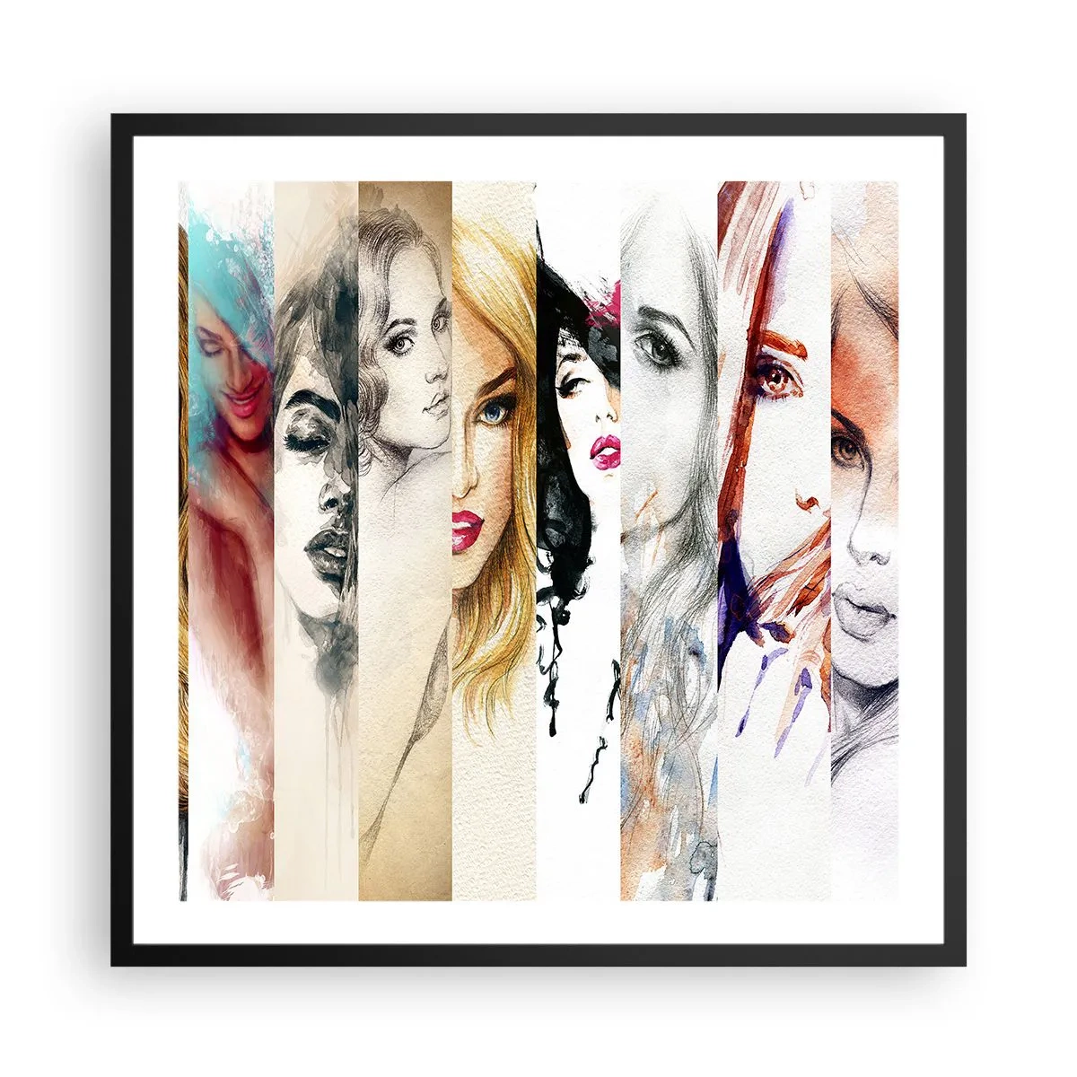 Pôster com moldura preta - Sempre VOCÊ - 60x60 cm