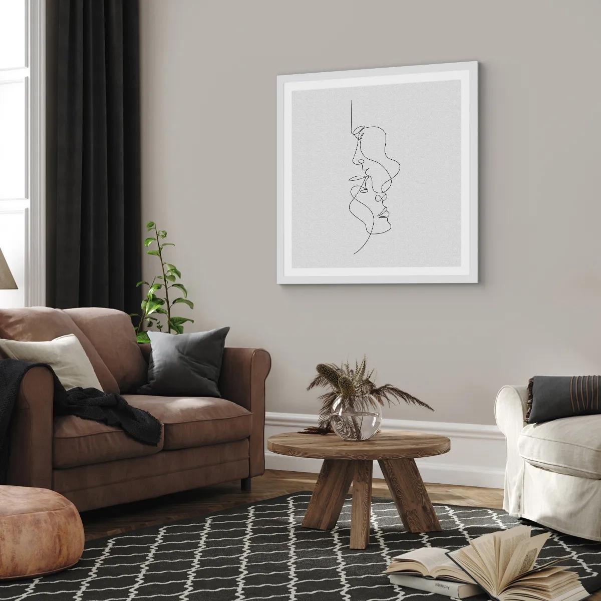 Pôster em moldura branca - O calor dos desejos amargos - 40x40 cm