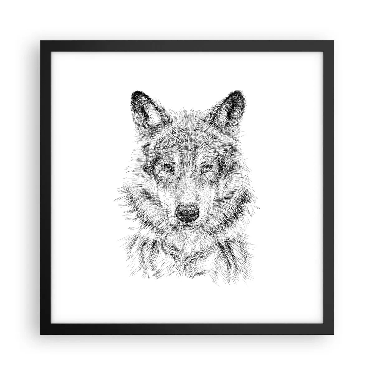 Pôster com moldura preta - Um líder nato - 40x40 cm