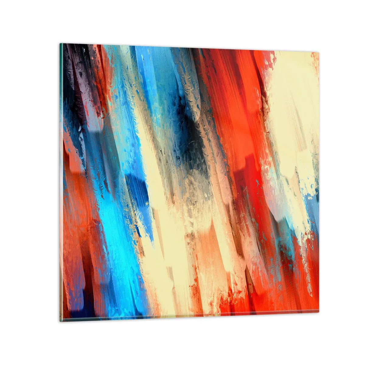Quadro em vidro - Cascata de cores - 40x40 cm