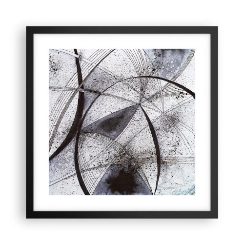Pôster com moldura preta - Fantasia futurista - 40x40 cm
