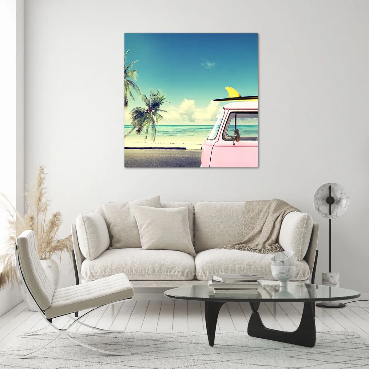 Quadro em vidro - Está na hora das férias - 30x30 cm