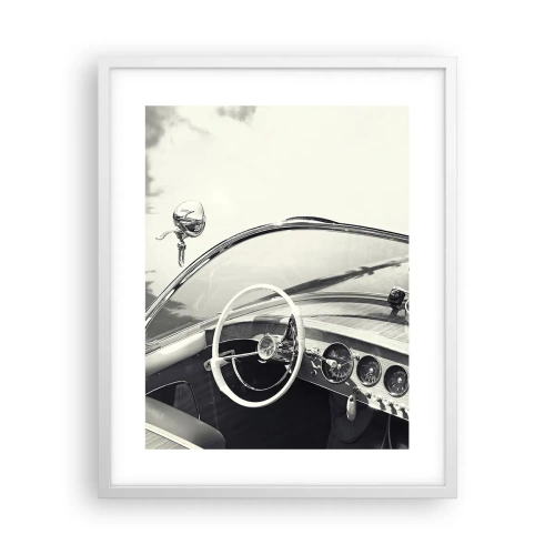 Pôster em moldura branca - Tempo para os ricos - 40x50 cm