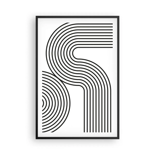 Pôster com moldura preta - Na curva - 61x91 cm