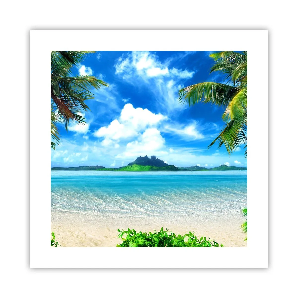 Pôster - O azul dos trópicos - 40x40 cm