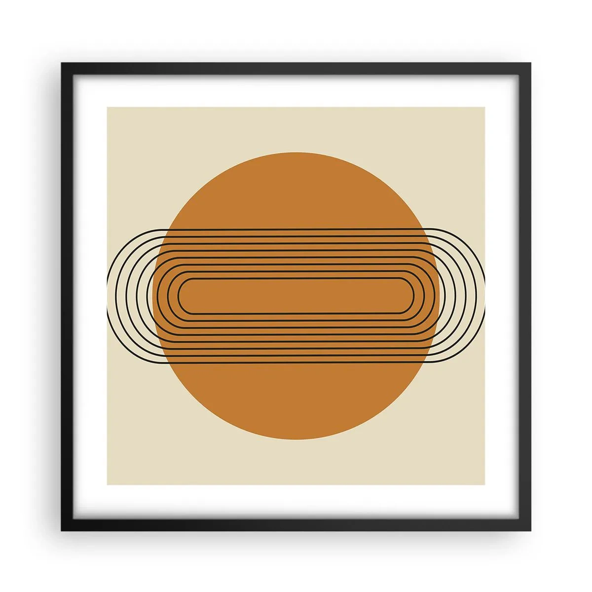 Pôster com moldura preta - O plano perfeito - 50x50 cm