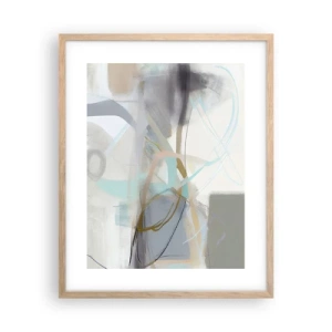 Pôster com moldura de carvalho claro - Abstração enevoada - 40x50 cm