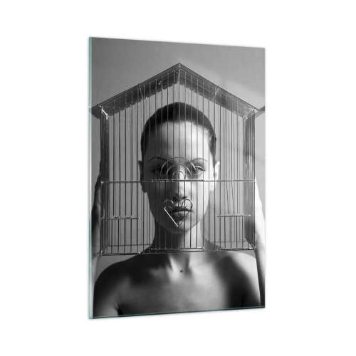 Quadro em vidro - Retrato um pouco surreal - 50x70 cm