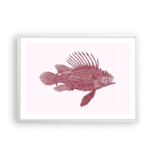 Pôster em moldura branca - Um habitante de águas exóticas - 70x50 cm