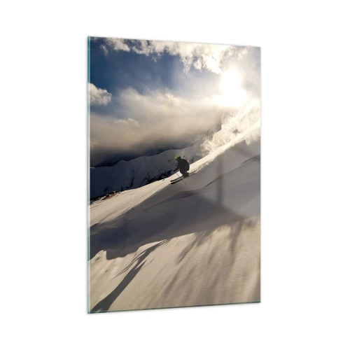 Quadro em vidro - O desafio das montanhas - 50x70 cm