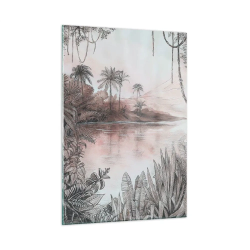 Quadro em vidro - Diário de um explorador do século 19 - 50x70 cm