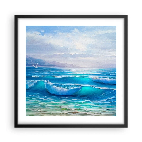 Pôster com moldura preta - Conforta e consola - 50x50 cm