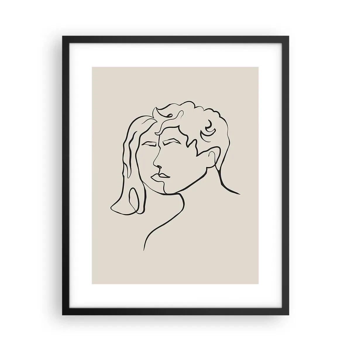 Pôster com moldura preta - E fornou-se a união - 40x50 cm