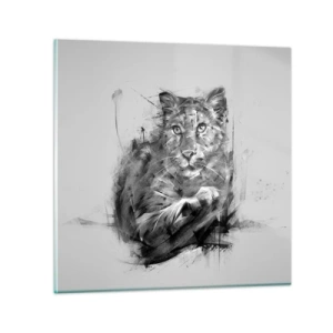 Quadro em vidro - Sim, estou a ouvir atentamente - 40x40 cm