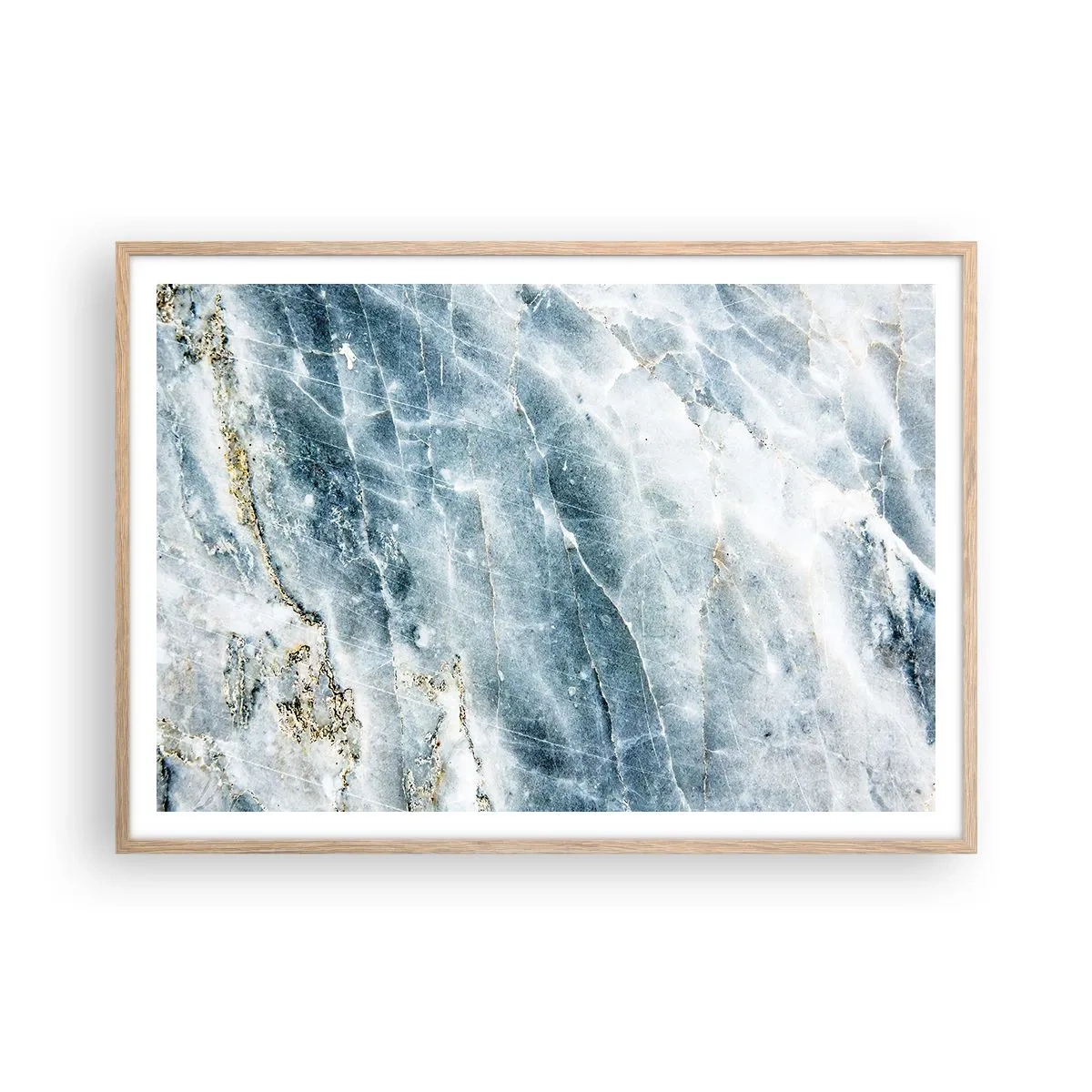 Pôster com moldura de carvalho claro - O mundo do Gelo - 100x70 cm
