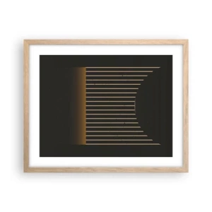 Pôster com moldura de carvalho claro - Explorar a escuridão - 50x40 cm