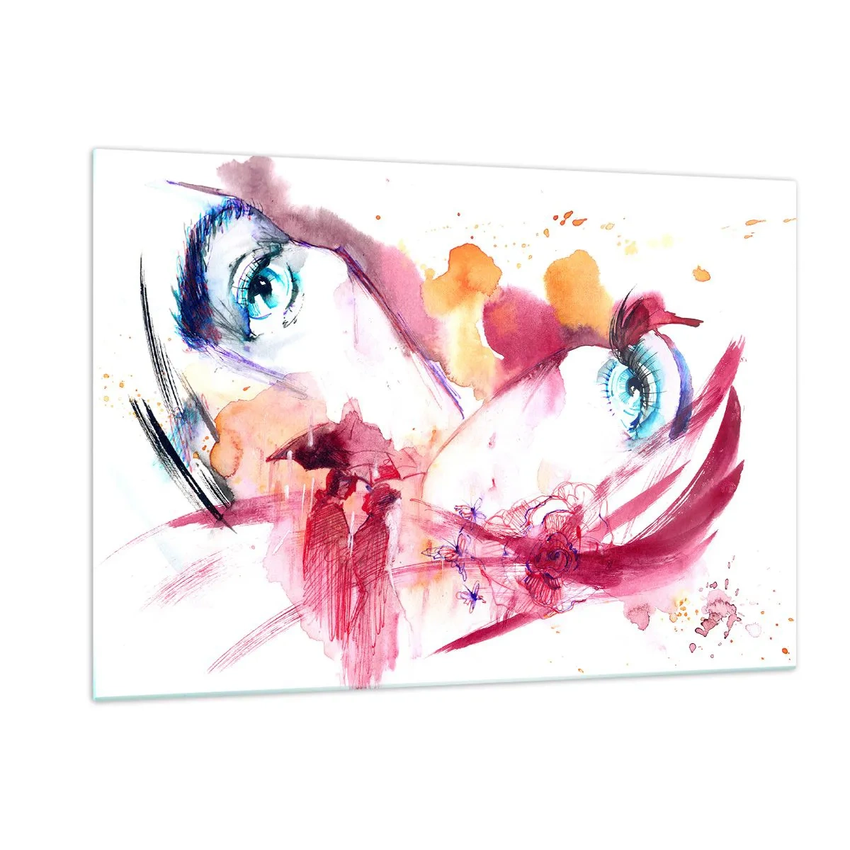 Quadro em vidro - Na proximidade, o mundo floresce - 120x80 cm