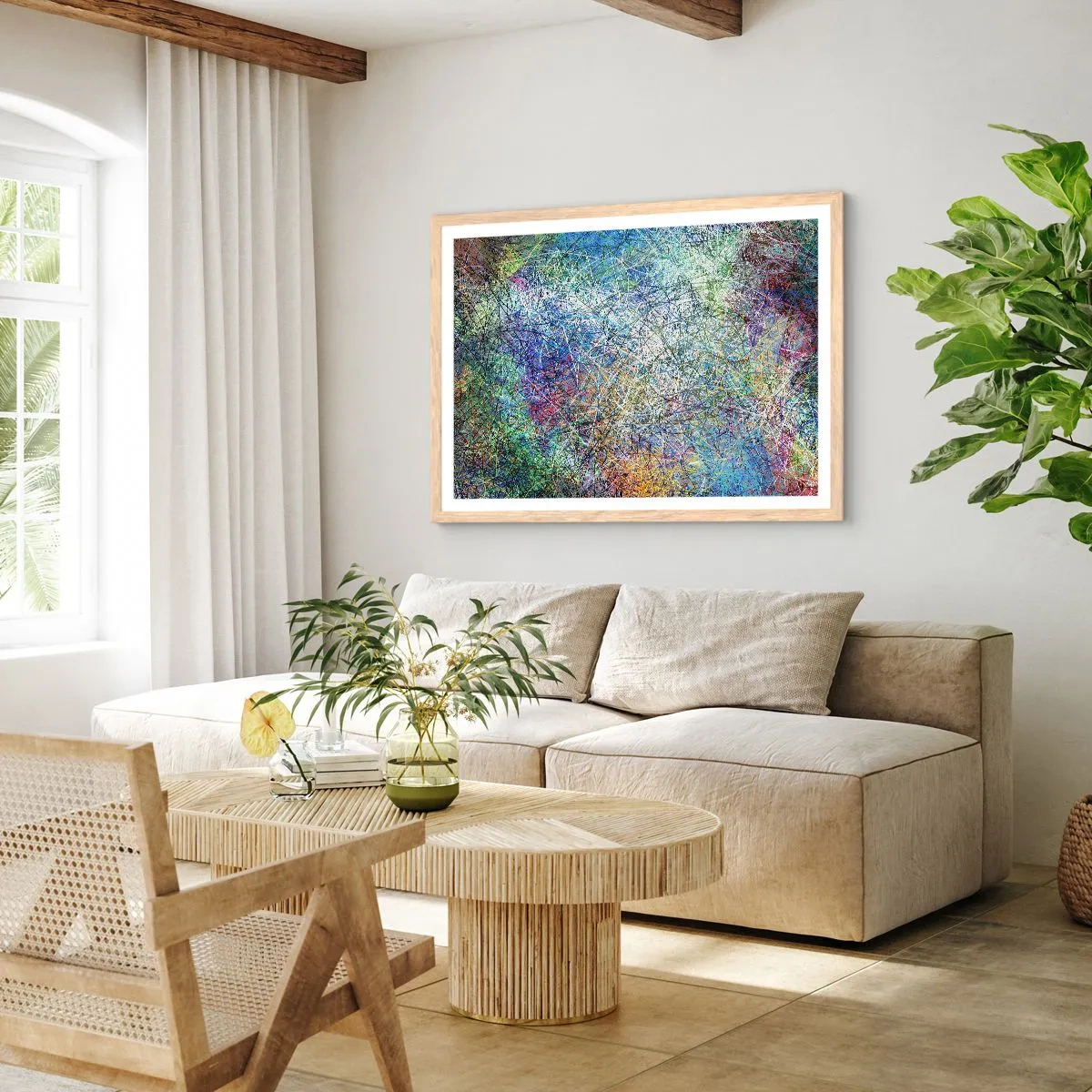 Pôster com moldura de carvalho claro - Não é assim tão simples - 100x70 cm