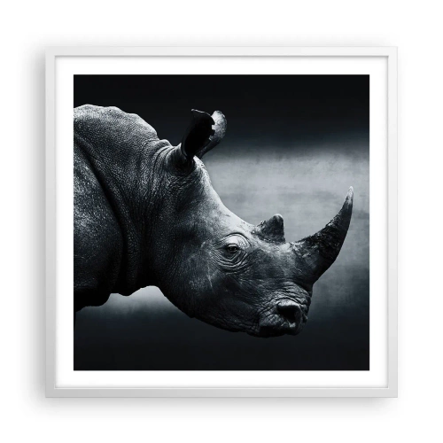 Pôster em moldura branca - Perfil direito - 60x60 cm