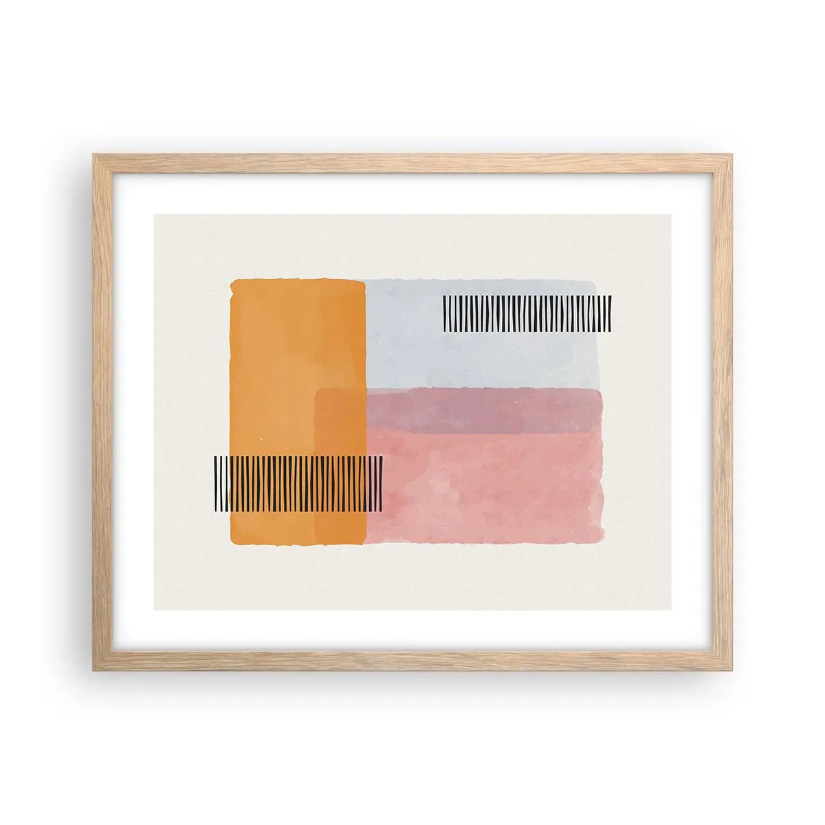 Pôster com moldura de carvalho claro - De canto a canto - 50x40 cm