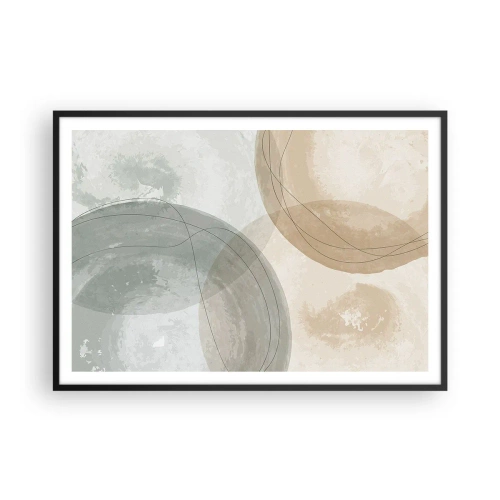 Pôster com moldura preta - Difusão de Mundos - 100x70 cm