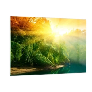 Quadro em vidro - Afogar-se ao sol e à sombra - 120x80 cm